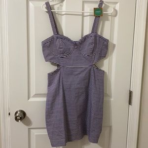 Kimchi Blue blue and white striped dress